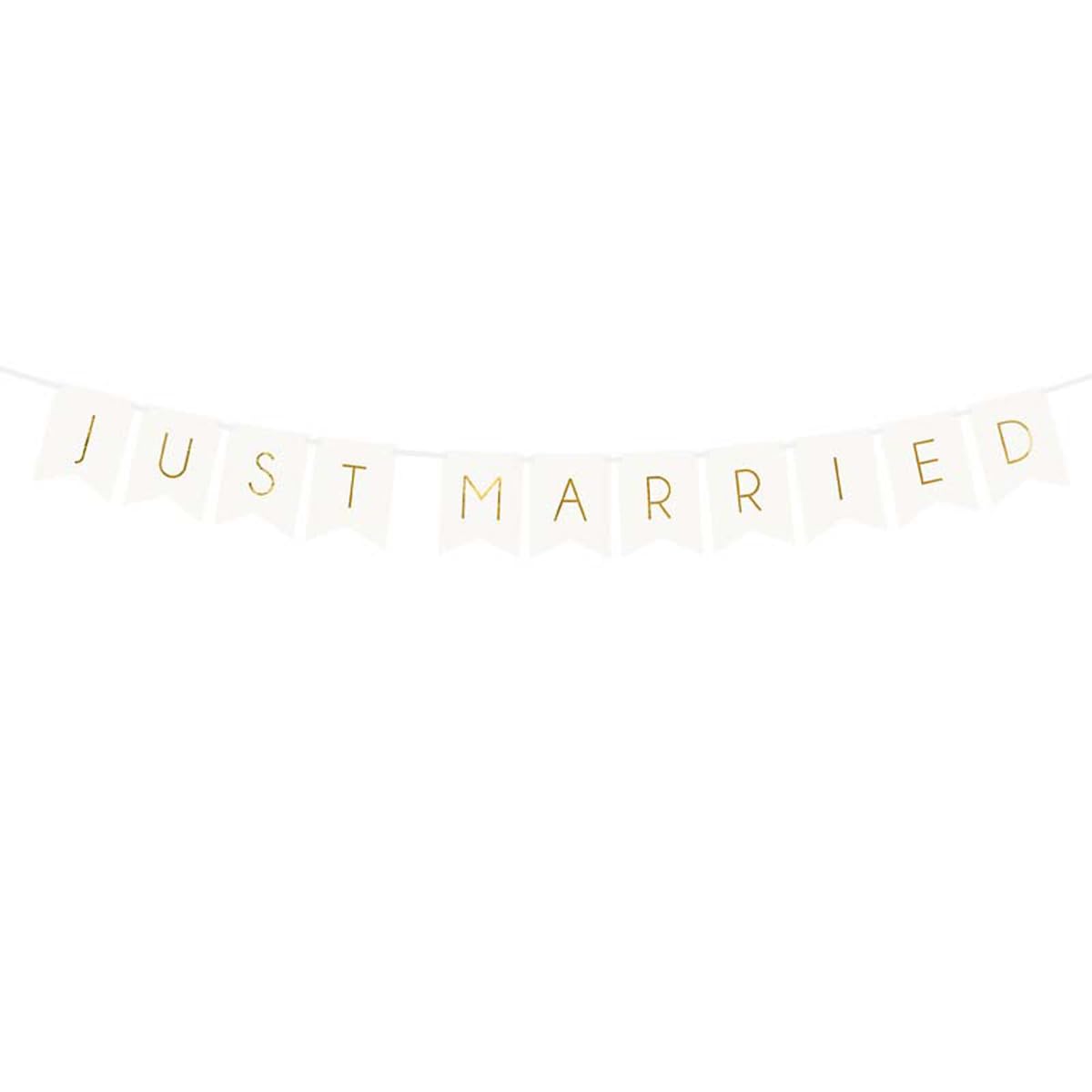 Partydeco Banner Just Married Rosegold