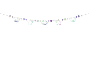 PartyDeco Girlande Sterne rosa Gold 36m Silvester Fasching Weihnachten Hochzeit Geburtstag