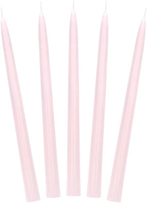 Stabkerzen 24cm x 10 Stück Leuchterkerzen Hellrosa Tafelkerzen Spitzkerzen für Geburtstag Hochzeit Party