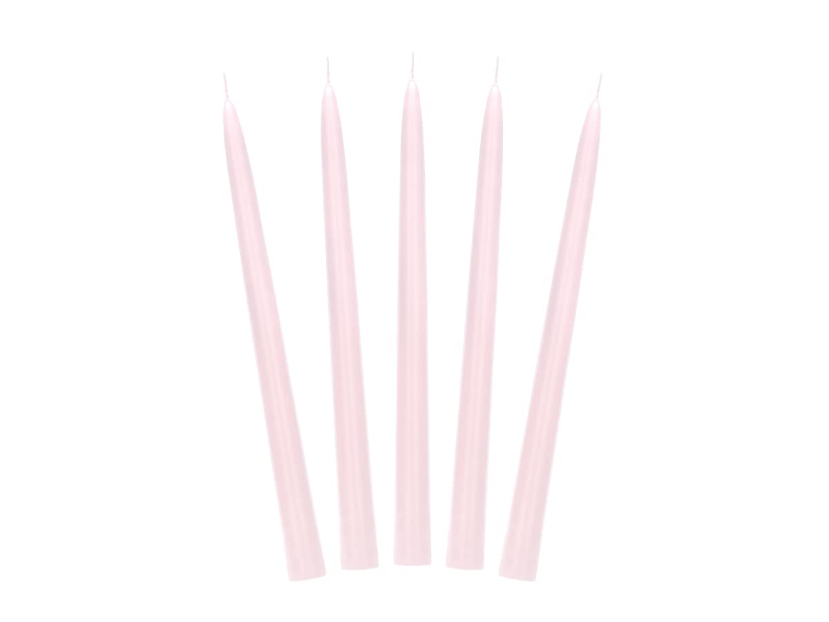 PartyDeco Spitzkerze Schwarz 24cm 10Stk.