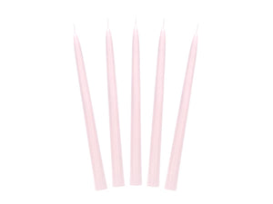 PartyDeco Spitzkerze Schwarz 24cm 10Stk.
