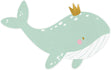 PartyDeco Servietten Walfisch 20 Stück 16x10cm 3-lagig Papierservietten Geburtstagsservietten Kinder