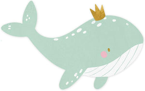 PartyDeco Servietten Walfisch 20 Stück 16x10cm 3-lagig Papierservietten Geburtstagsservietten Kinder