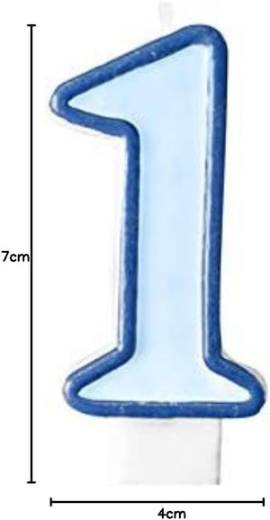 PartyDeco Kerze, Farbe Hellblau, SCU1-1-001