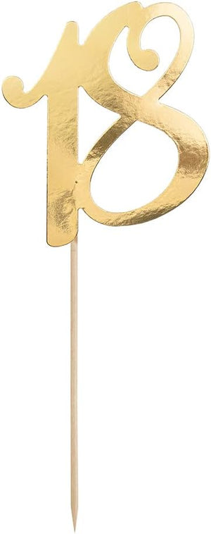 Cake Topper '18' 20,5cm Tortendeko Kuchendeko Cupcake Kuchen Torten Geburtstag Jubiläum