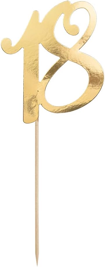 Cake Topper '18' 20,5cm Tortendeko Kuchendeko Cupcake Kuchen Torten Geburtstag Jubiläum