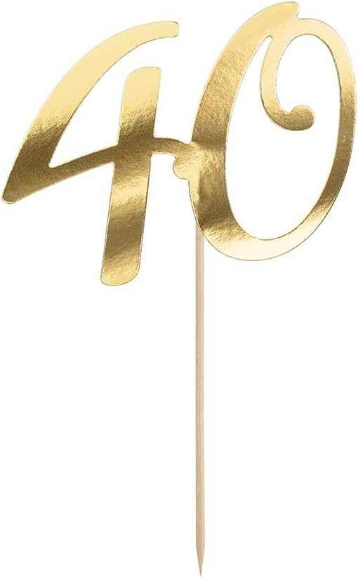 Cake Topper '40' 20,5cm Tortendeko Kuchendeko Cupcake Kuchen Torten Geburtstag Jubiläum