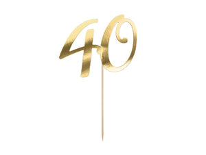 Cake Topper '40' 20,5cm Tortendeko Kuchendeko Cupcake Kuchen Torten Geburtstag Jubiläum