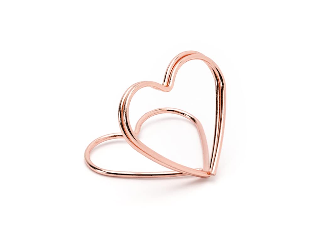 Tischkartenhalter Metall Herz 2,5 cm x 10 Stück Kartenhalter Fotohalter Clip für Hochzeit Silber Partydeko Hochzeitsdeko
