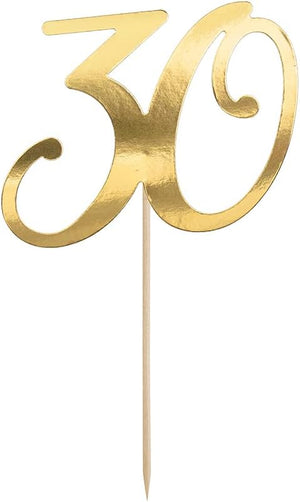 Cake Topper '30' 20,5cm Tortendeko Kuchendeko Cupcake Kuchen Torten Geburtstag Jubiläum