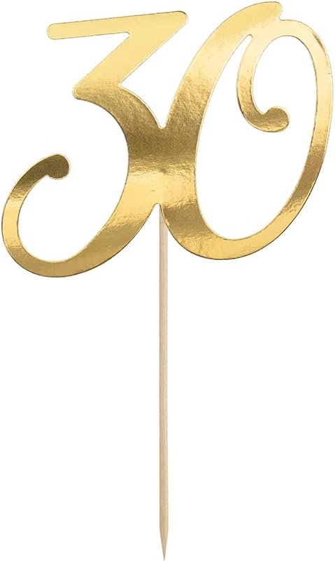 Cake Topper '30' 20,5cm Tortendeko Kuchendeko Cupcake Kuchen Torten Geburtstag Jubiläum