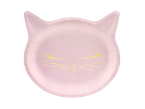 Shape Folienballon "Katze mit Sternen" Rosa/Gold | 48 x 36cm