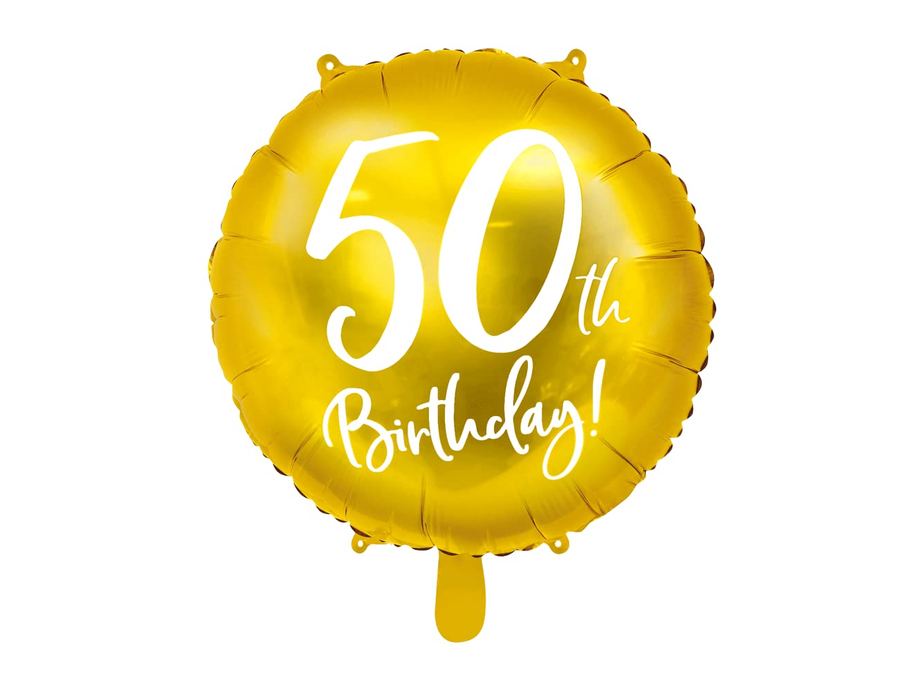 Folienballon Happy Birthday to You 35cm rund Helium Luftballon Kindergeburtstag Geburtstag weiß gold