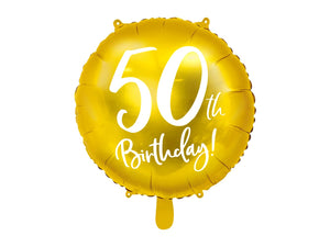 Folienballon Happy Birthday to You 35cm rund Helium Luftballon Kindergeburtstag Geburtstag weiß gold