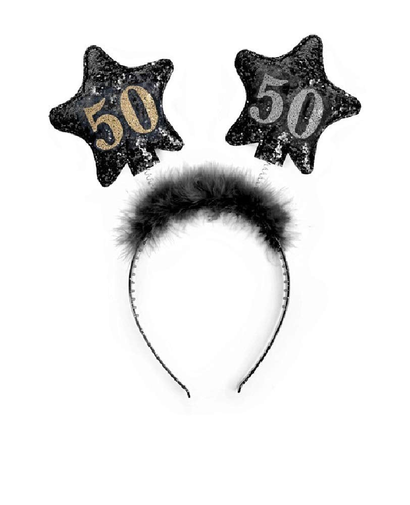PartyDeco Haarreif Zahl #18 Pink