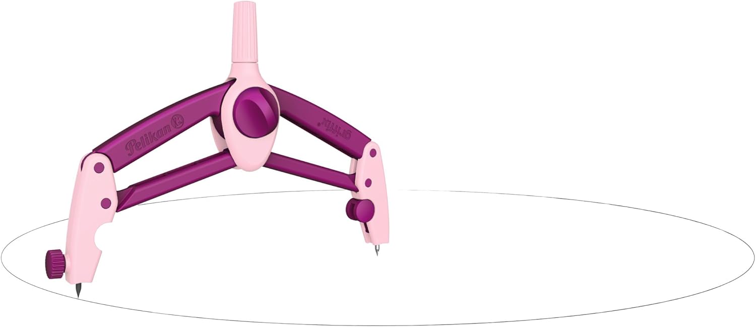 Pelikan griffix Schul-Zirkel, 150mm, mit Ersatzminen, Anspitzer und Spitzenschutz, Sweet Berry, 1 Stück