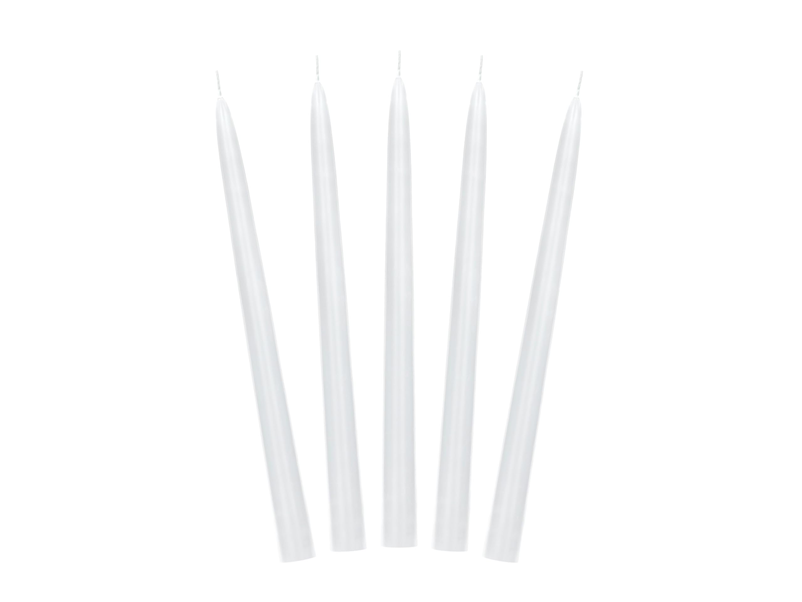 PartyDeco Spitzkerze Schwarz 24cm 10Stk.