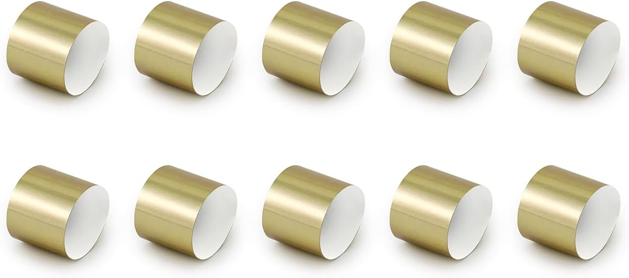 Serviettenringe Papier 18x2,5cm Gold 10er Set - Festliche Papierserviettenringe Tischdeko