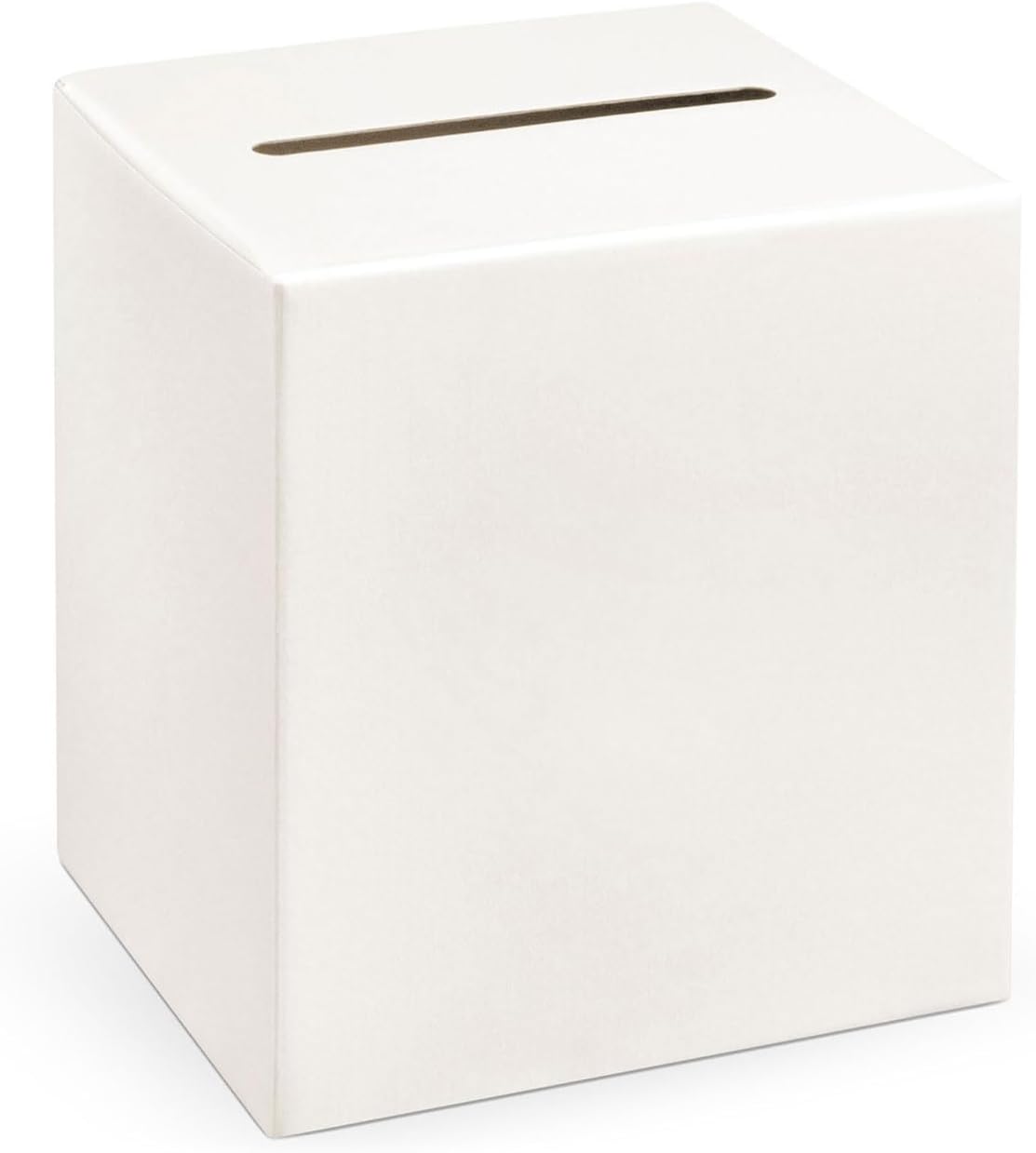 PartyDeco Glückwunschkartenbox Geldbox Kartenbox Geschenkkartenbox Creme 24x24x24cm- Creme Weiß