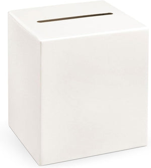 PartyDeco Glückwunschkartenbox Geldbox Kartenbox Geschenkkartenbox Creme 24x24x24cm- Creme Weiß