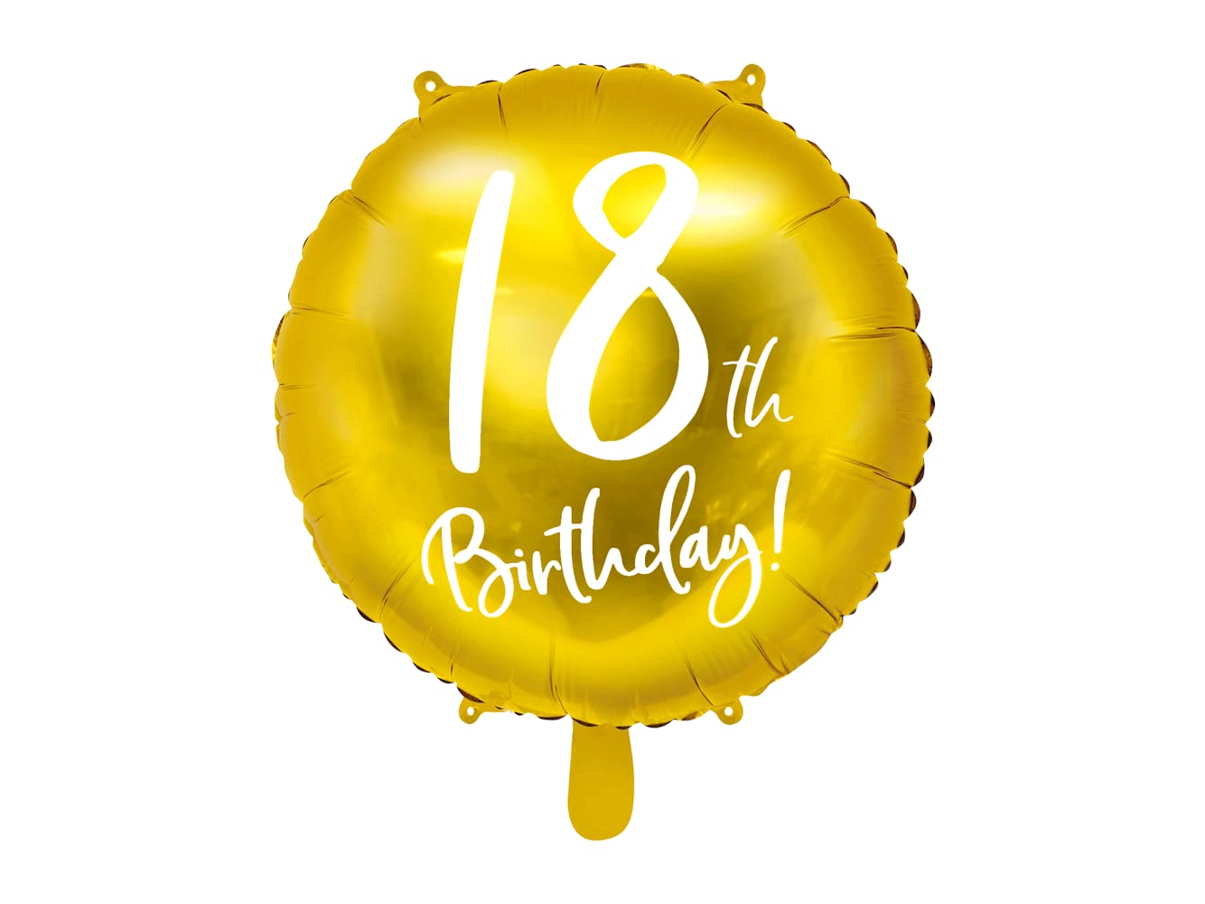 Folienballon Happy Birthday to You 35cm rund Helium Luftballon Kindergeburtstag Geburtstag weiß gold