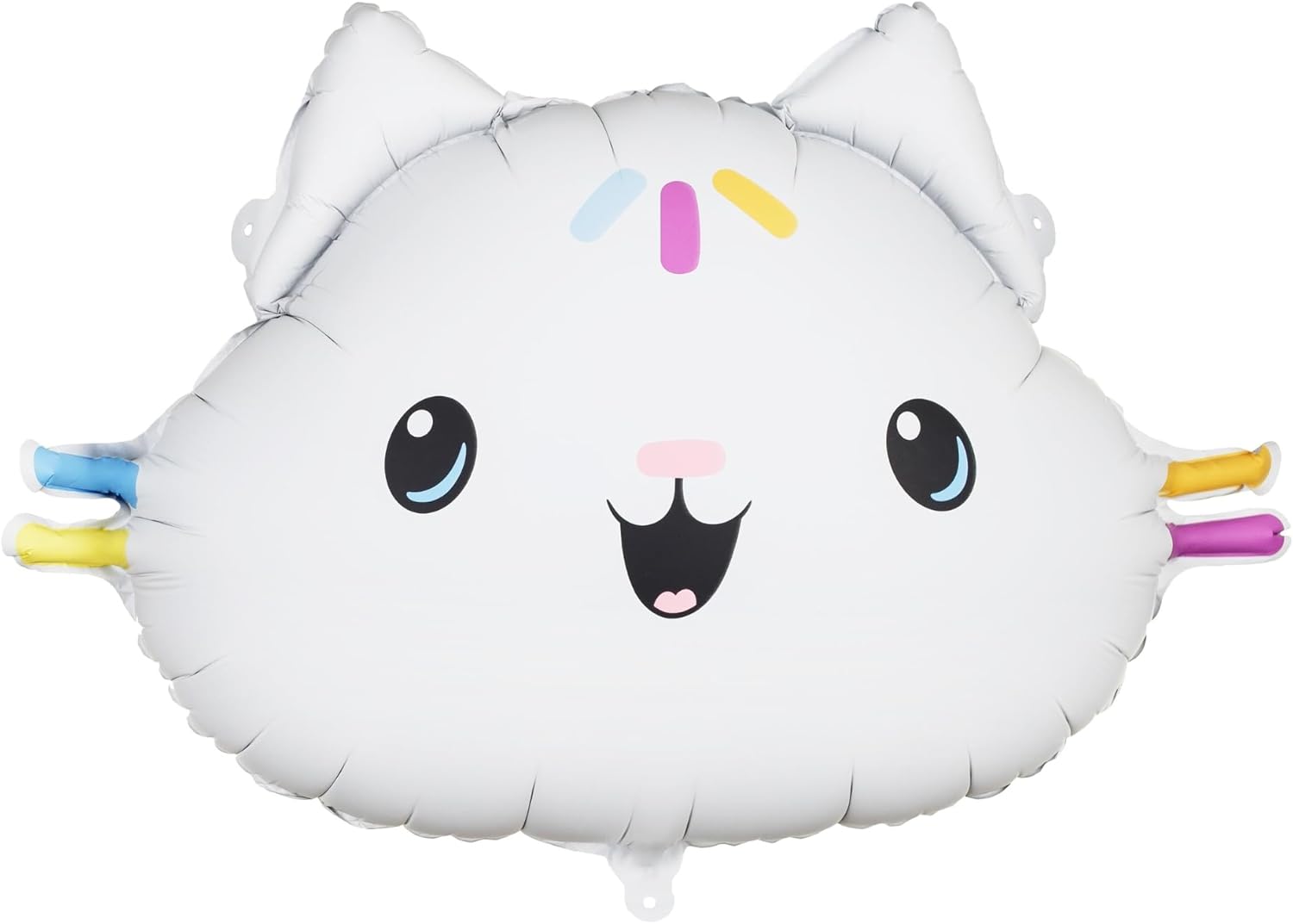 Folienballon Gabby's Dollhouse Kuchi 67x43cm - Ballon für Helium oder Luft - Kindergeburtstag Mädchen Partydeko - Cakey Folienluftballon Geburtstagsdeko - Weiß