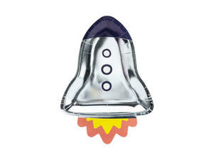 PartyDeco Folienballon Rakete 44x115cm Mix Geburtstag