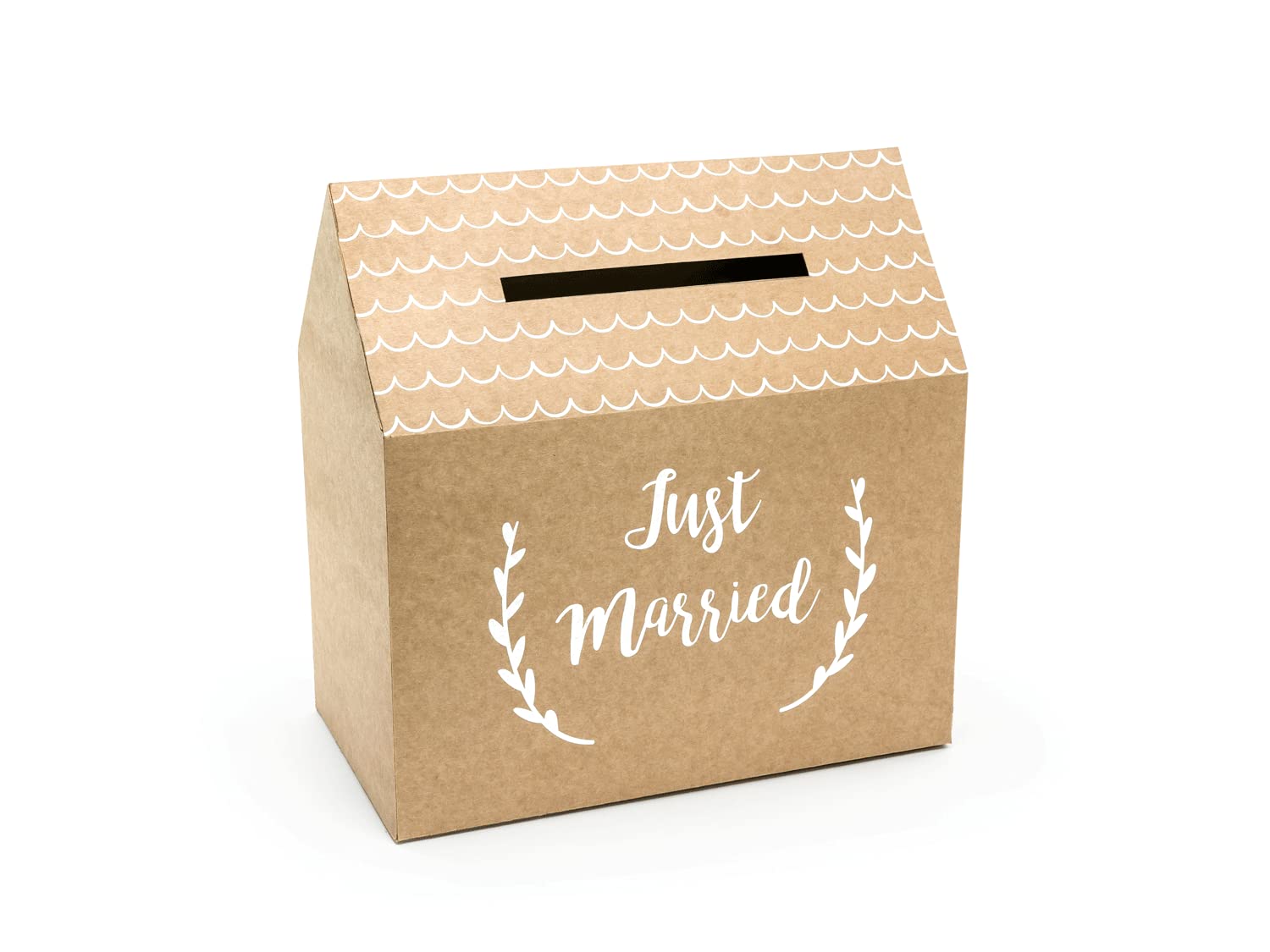 PartyDeco Geschenkbox, Gastgeschenk, Hochzeitsbox, Geldbox, Kartenbox - 24 x 24 x 24 cm - Geschenkkartenbox für Hochzeitsempfänge, Geburtstage, Abschlussfeiern, Braut- oder Babypartys - Gold