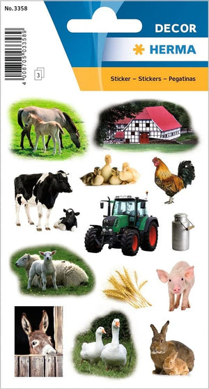 HERMA 15456 Tiere Sticker, Katzenkinder (24 Aufkleber, Papier, matt) selbstklebend, permanent haftende Motiv Etiketten für Mädchen und Jungen, bunt