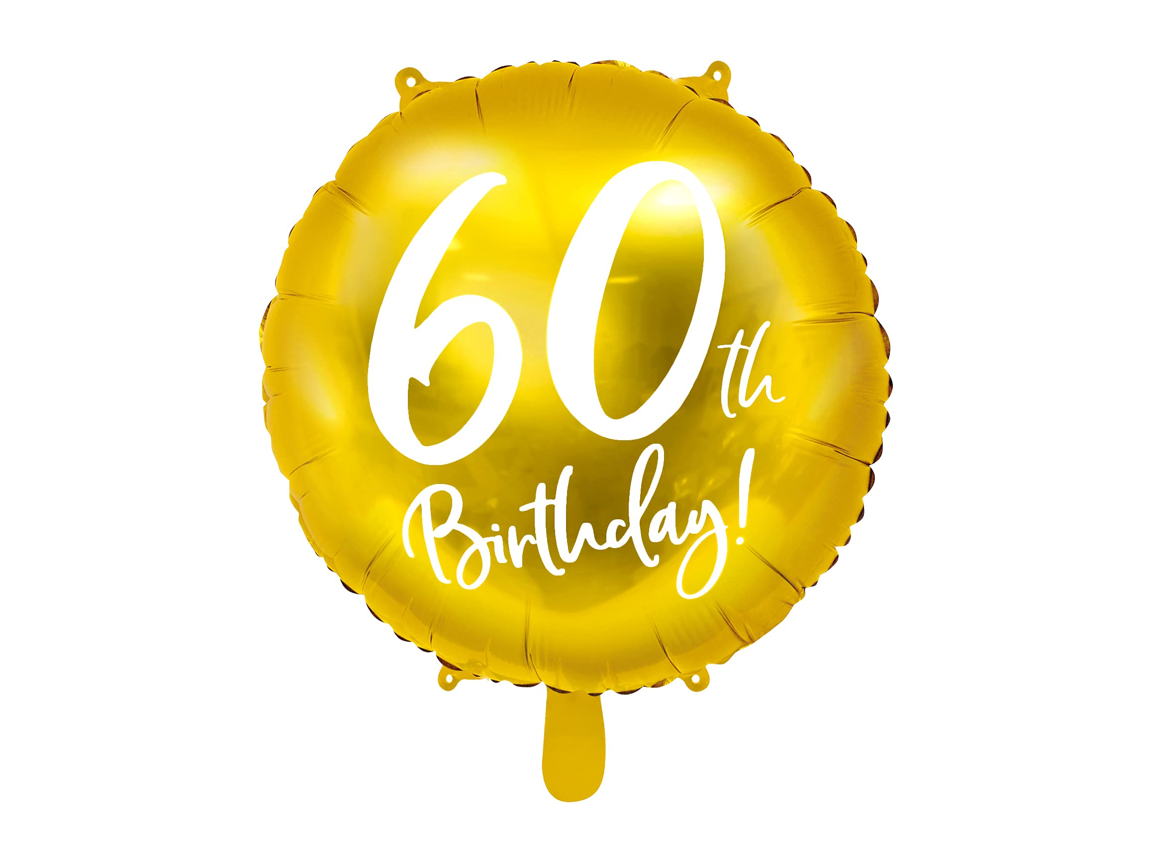 Folienballon Happy Birthday to You 35cm rund Helium Luftballon Kindergeburtstag Geburtstag weiß gold