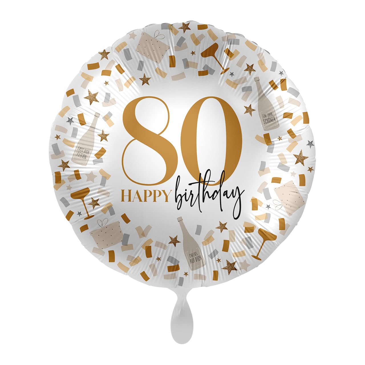 Helium Folienballon von 18 bis 80 als Deko oder Geschenk für Geburtstag und Jubiläum | 43cm groß | Zahlen Partydeko Party Deko Happy Birthday, Edition: 50. Geburtstag