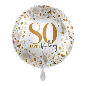 Helium Folienballon von 18 bis 80 als Deko oder Geschenk für Geburtstag und Jubiläum | 43cm groß | Zahlen Partydeko Party Deko Happy Birthday, Edition: 50. Geburtstag