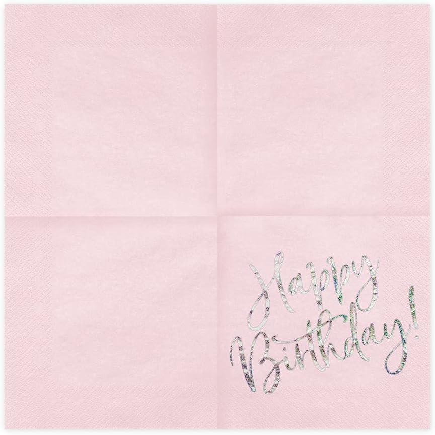 PartyDeco Servietten Happy Birthday 20 Stück 33x33cm 3-lagig Papierservietten Geburtstagsservietten