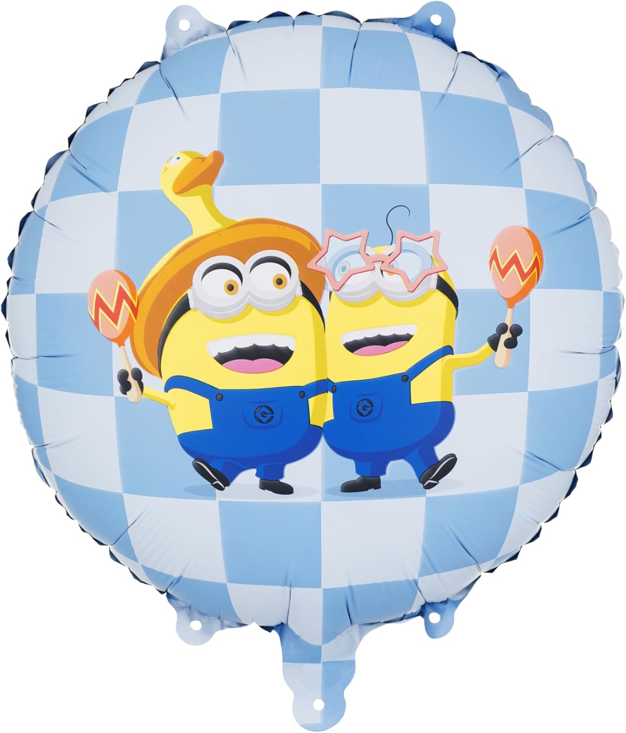 Folienballon Pastille Minions 35x35 cm | Minion Lizenz Motiv Luftballon für Party Kindergeburtstag | Folienluftballon als Geburtstagsdeko | Luftballon Dekoration Wiederverwendbar