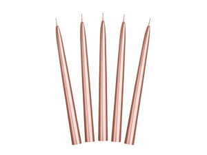 PartyDeco Spitzkerze 24 cm 10Stk. | Gold Metallic