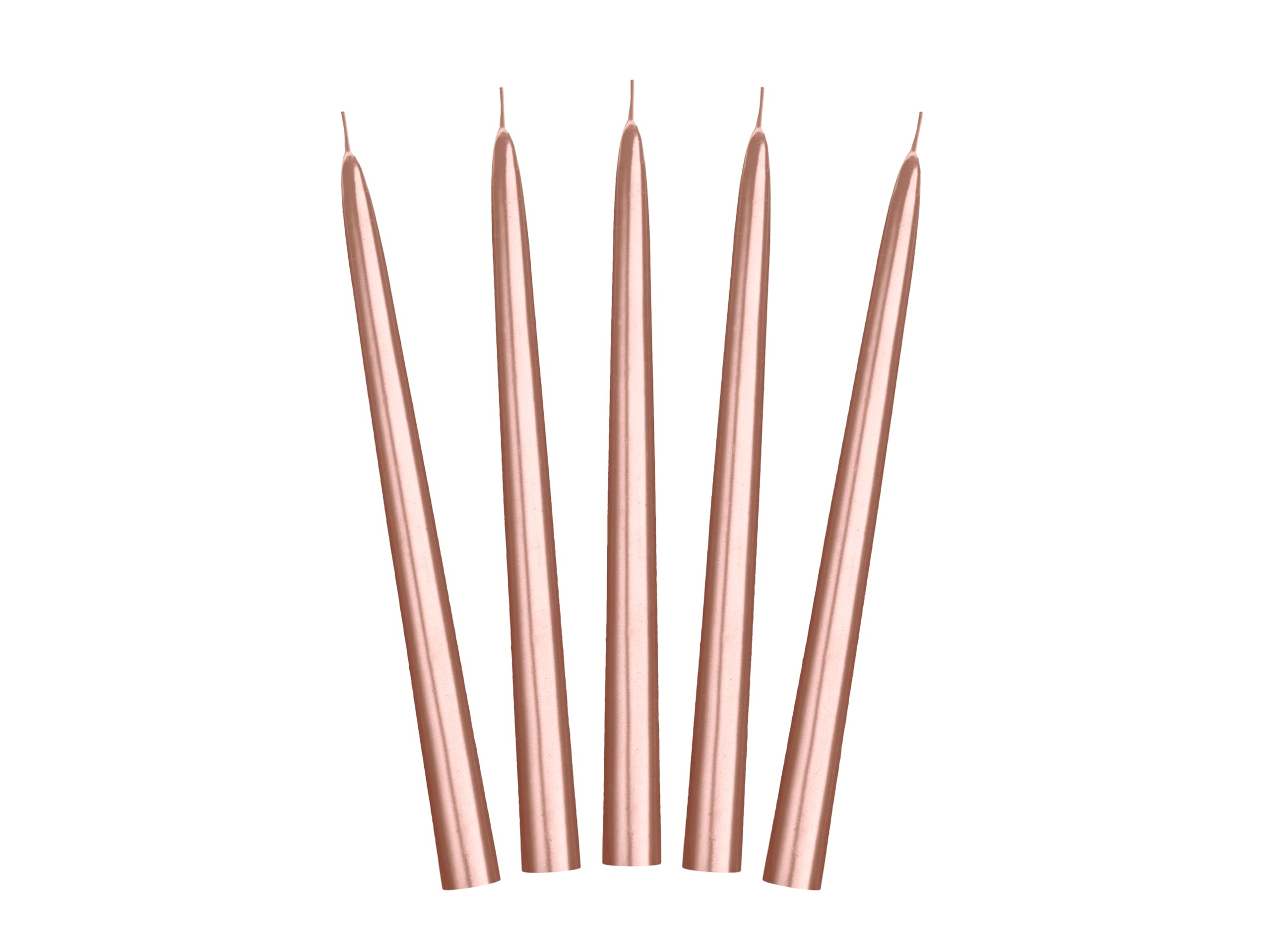 PartyDeco Stabkerzen 24cm x 10 Stück - Leuchterkerzen Tafelkerzen Spitzkerzen für Geburtstag Hochzeit Party - Weihnachtskerzen Adventskerzen - Weiß Matt