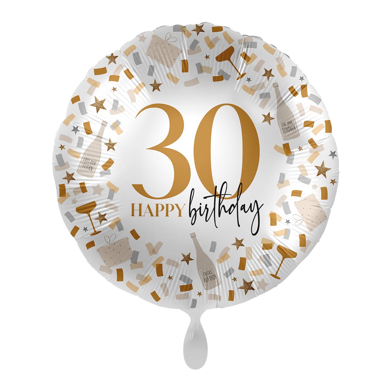 Helium Folienballon von 18 bis 80 als Deko oder Geschenk für Geburtstag und Jubiläum | 43cm groß | Zahlen Partydeko Party Deko Happy Birthday, Edition: 50. Geburtstag