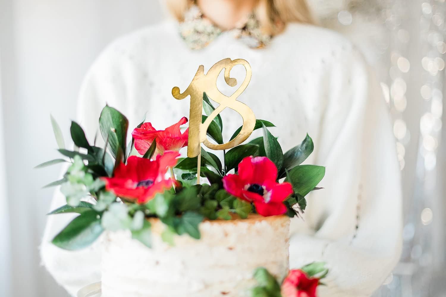 Cake Topper '18' 20,5cm Tortendeko Kuchendeko Cupcake Kuchen Torten Geburtstag Jubiläum