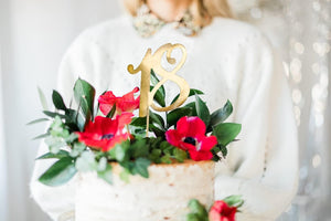 Cake Topper '18' 20,5cm Tortendeko Kuchendeko Cupcake Kuchen Torten Geburtstag Jubiläum
