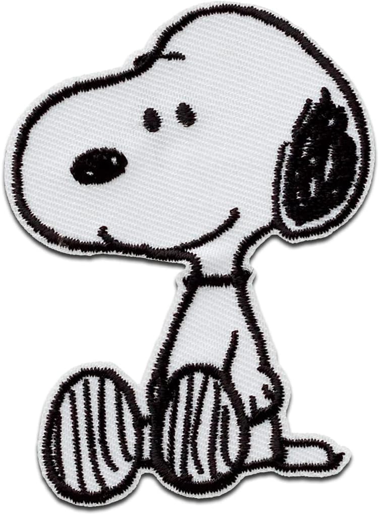 Mono Quick Peanuts Snoopy - Aufnäher, Bügelbild, Aufbügler, Applikationen, Patches, Flicken, zum aufbügeln, Größe: 7,6 x 5,7 cm
