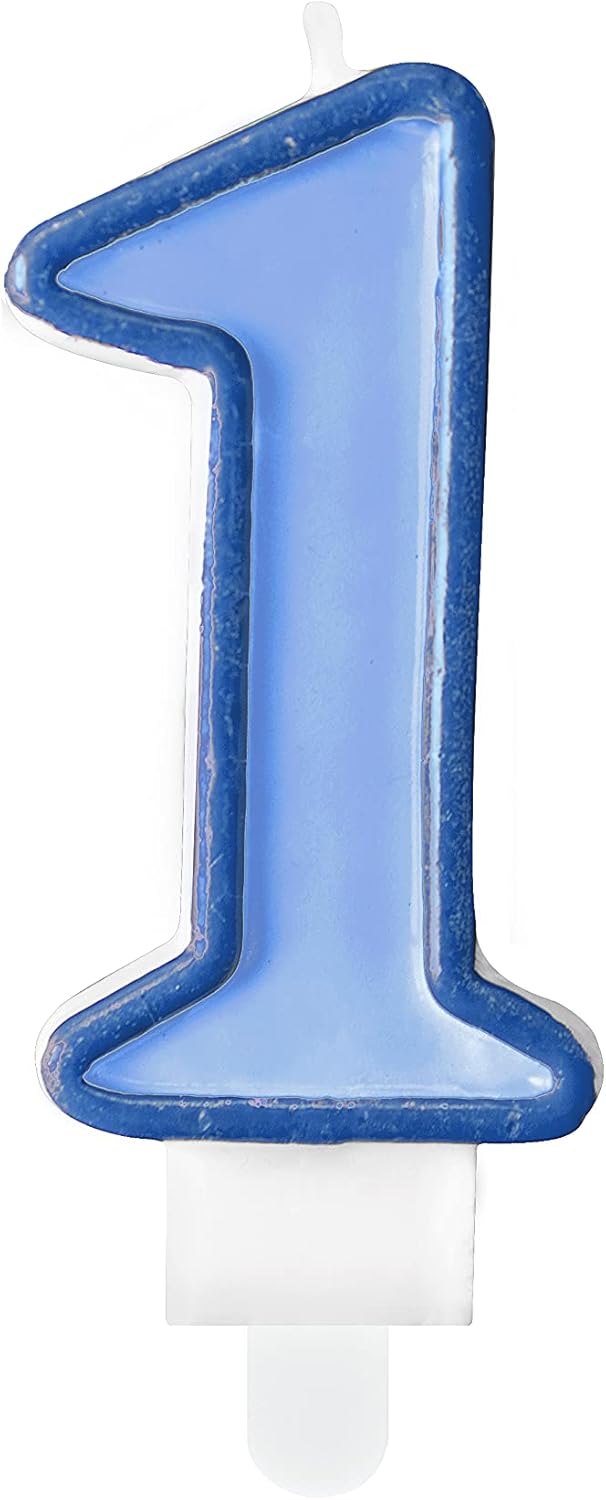 PartyDeco Kerze, Farbe Hellblau, SCU1-1-001