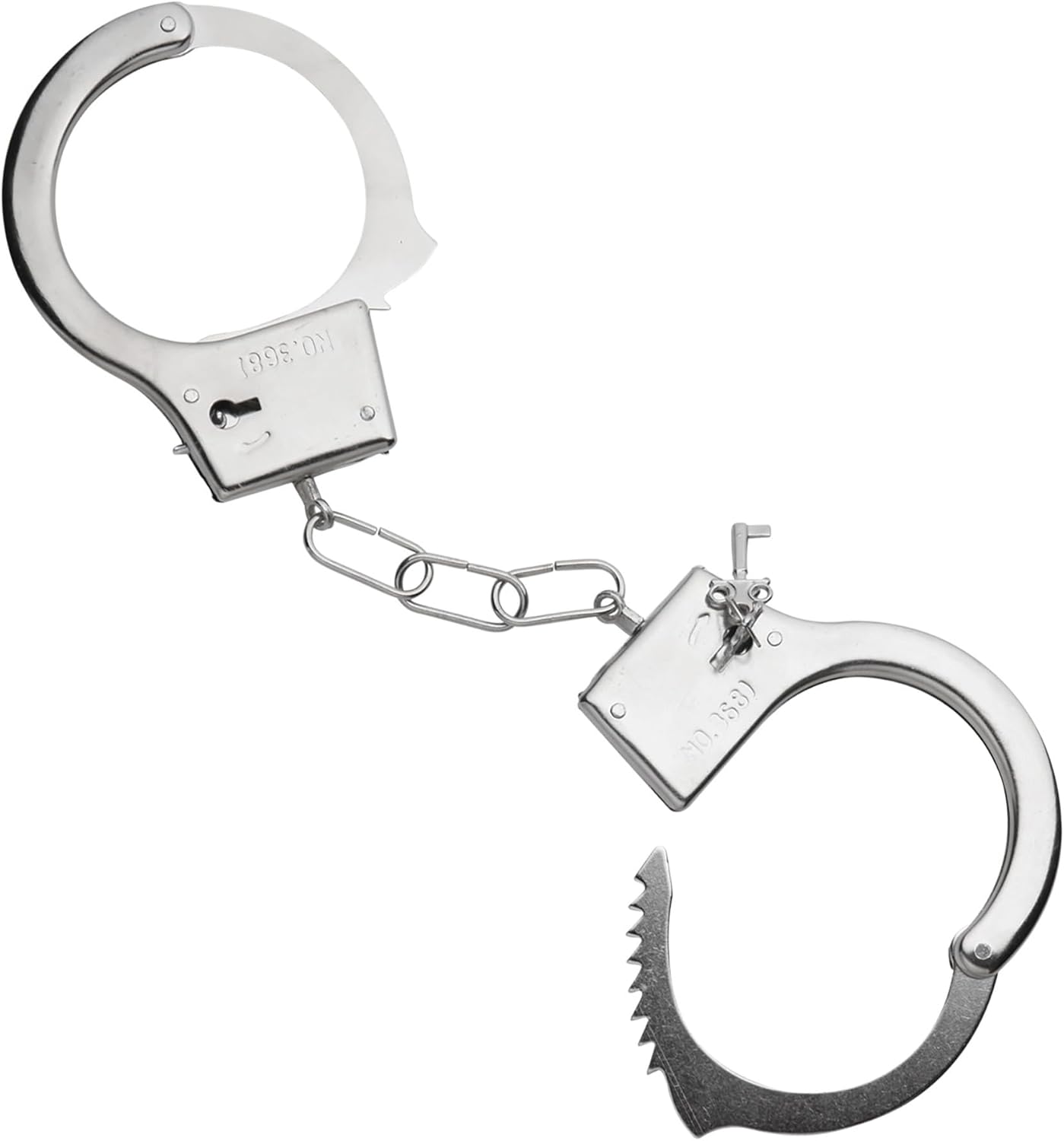 W WIDMANN MILANO Party Fashion - Metall Handschellen mit 2 Schlüsseln, Polizei Kostüm Accessoire für Karneval & Halloween