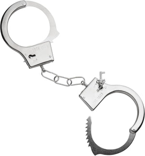W WIDMANN MILANO Party Fashion - Metall Handschellen mit 2 Schlüsseln, Polizei Kostüm Accessoire für Karneval & Halloween