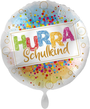 Folienballon Ballon Hurra Schulkind rund