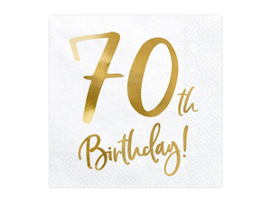 PartyDeco Servietten Birthday Gold 60th. 33x33cm/20St.
