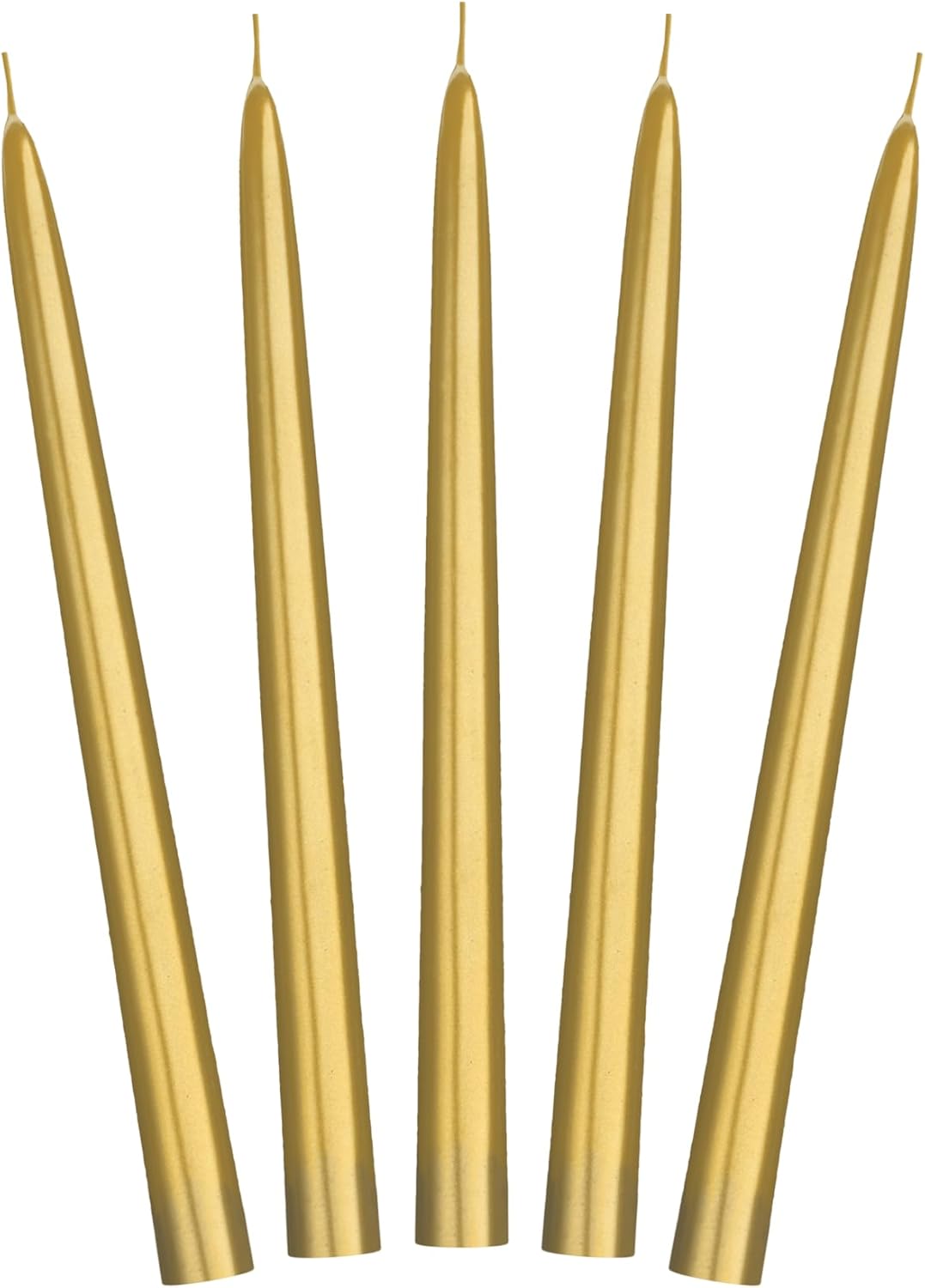 PartyDeco Spitzkerze 24 cm 10Stk. | Gold Metallic