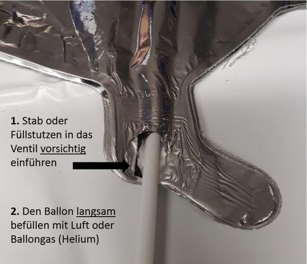 GRABO Betallic F15774 - Folienballon 36" Zoll - Pferd, weiß