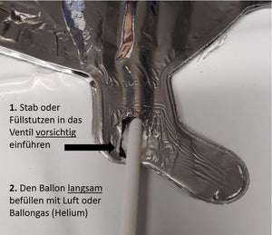GRABO Betallic F15774 - Folienballon 36" Zoll - Pferd, weiß