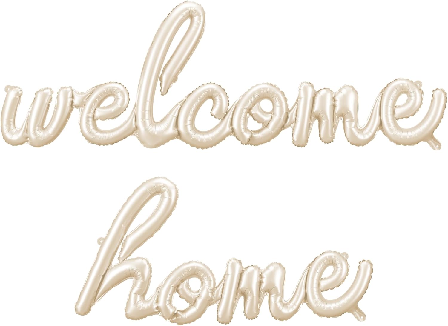 Folienballon "Welcome Home" 335x71 cm | Cappuccino