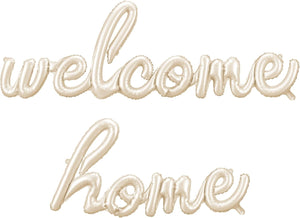 Folienballon "Welcome Home" 335x71 cm | Cappuccino